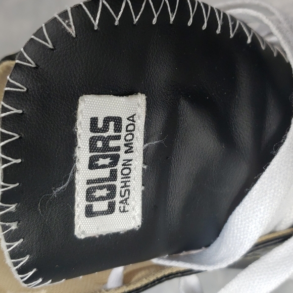 Colors Fashion Moda Black &White Leather Women's Boots Converse Size 7.5 - Picture 6 of 12